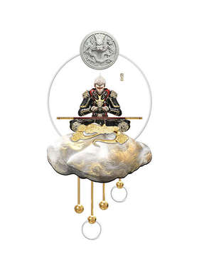 孙悟空客厅格栅装饰挂件神话电视背景墙壁画灯轻奢电竞房玄关挂画