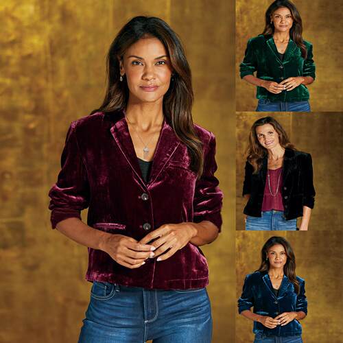 Gold Velvet Short Top Women's Solo Coat Shirt