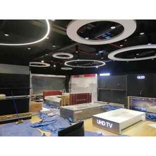 工作室圆形灯咖啡厅创意个性 造型铝制灯线形灯办公LED灯