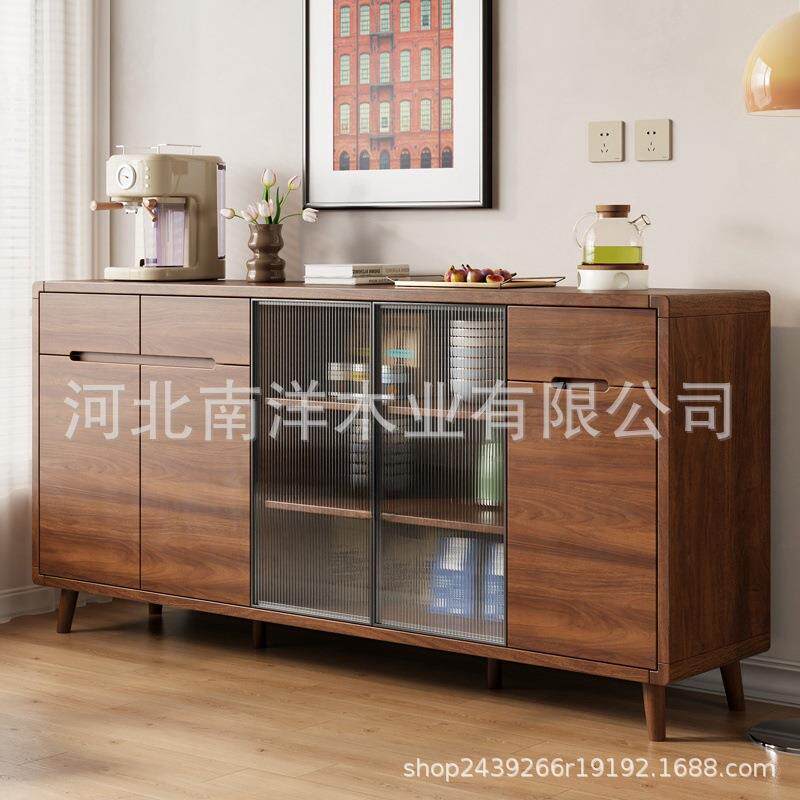 实木餐边柜约靠墙柜储物简柜用厨子房收361-366纳置物柜碗柜橱家