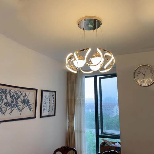 新款直销时希北欧金色轻奢风LED异形办公灯餐厅卧室现代简约创意