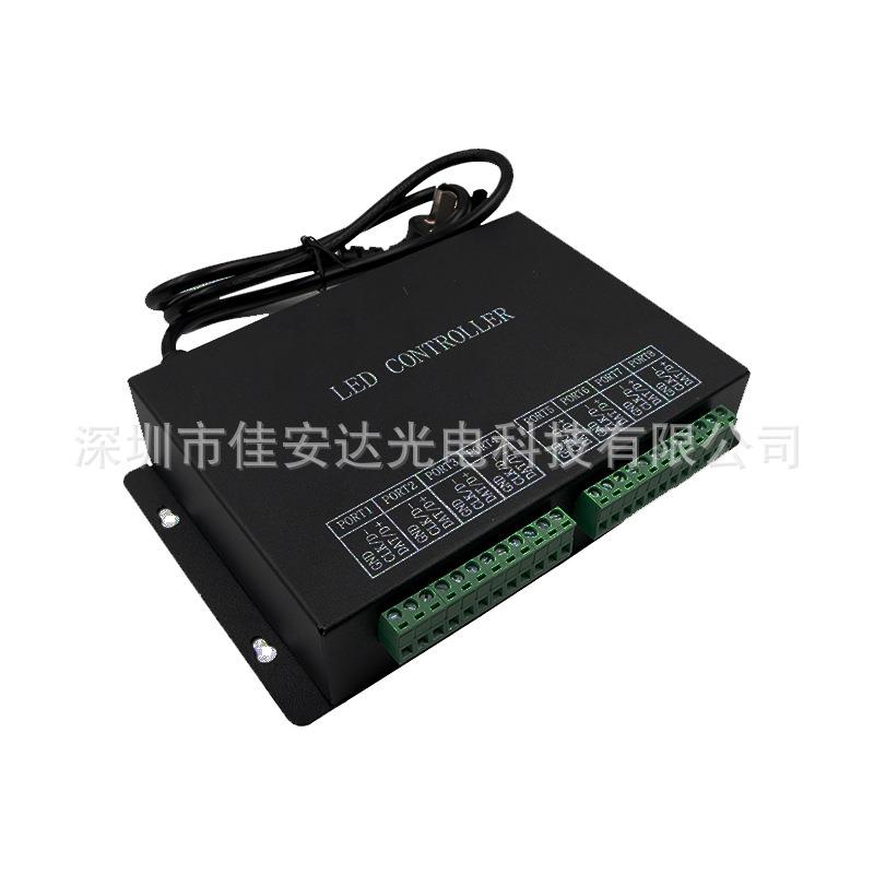 LED全彩灯条控制器H801RC联机八口分控控制器可接TTL和DMX512