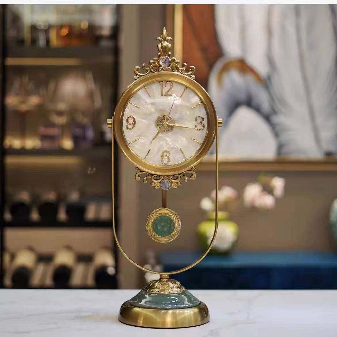 轻奢座钟台式钟表摆件客厅钟饰欧式桌面时钟装饰摆件复古坐钟,纺织面料/辅料/配套,纺织机械配件,淘宝优惠券,粉丝福利购,淘宝优惠卷