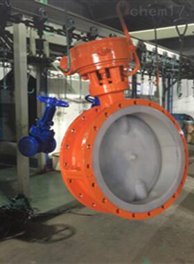 D341F46-16CDN350法兰涡轮衬氟蝶阀铸钢材质常用参数