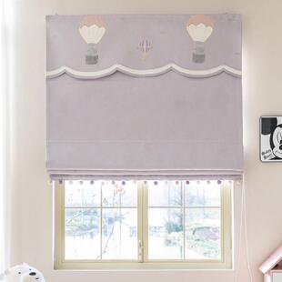 公主房间罗马百叶窗可调节窗帘女孩 房间卧室小窗 卧室紫色儿童