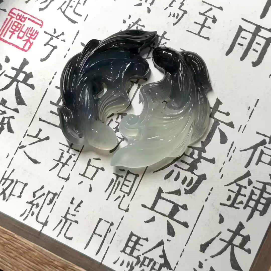 双鱼玉佩挂件闺蜜信物姐妹一对新项链