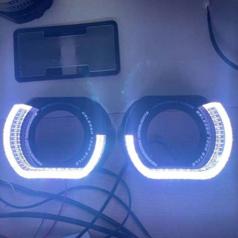 LHQS款5D一体装饰罩使眼E车灯升级改装天配件LD透镜改形装通用款