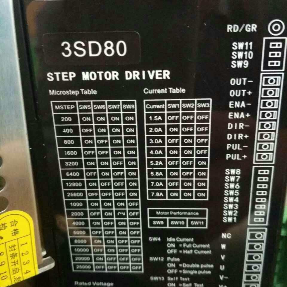 三相步进电机驱动器代替 鸣志3SR8和三相57 60步进控制器