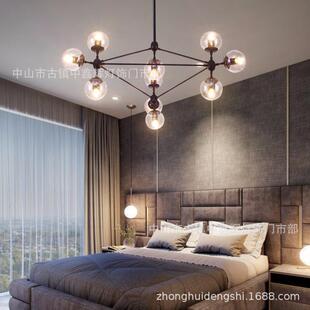 北欧后现代魔豆吊灯创意玻璃分子餐厅吊灯简约客厅卧室家居灯饰