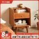 床头柜现代简约实木窄床头收纳柜床边小柜子卧室置物柜小型收纳柜
