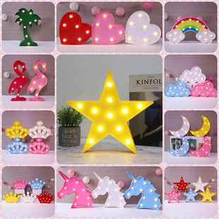 舞台手拿星星灯表演手持五角星氛围灯led发光卡通彩虹月亮造型灯