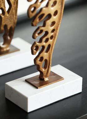 艺板北欧现代轻奢铸铁金KF-556属家居摆件样间客厅玄关酒店工饰品