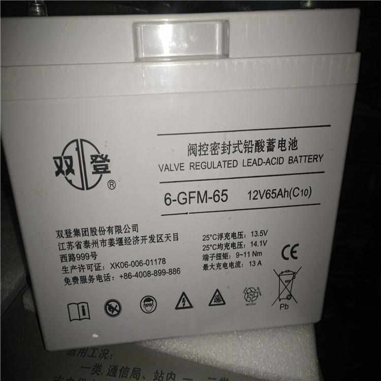 双登12V65AH阀控式铅酸蓄电池6-GFM-65/UPS/EPS通信电源
