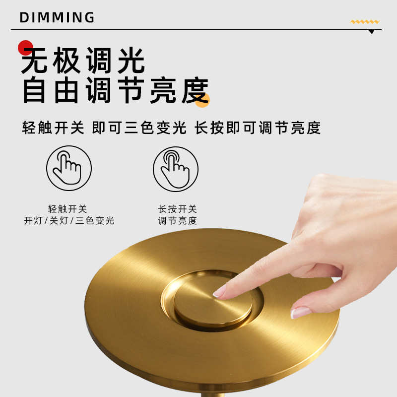 创意台灯复古轻奢酒吧清吧氛围灯充电卧室触摸现代简约小夜灯