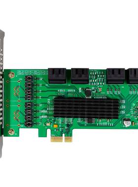 PCI-E X1 SATA Gen Ⅲ 6G扩展卡八口SATA3.0台式机电脑磁盘阵列卡