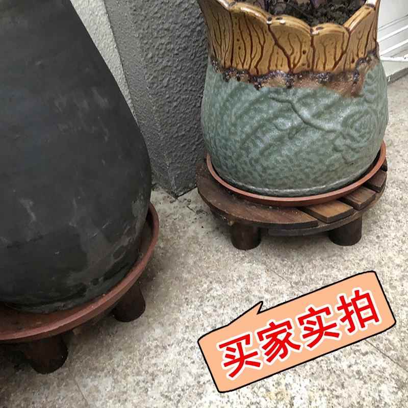 源头防腐实木复古花圆花架架架矮装饰置物托摆设阳台凳庭院底花盆
