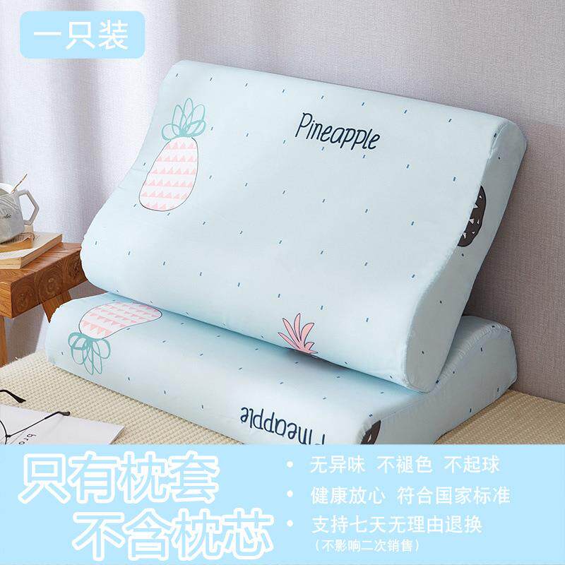 水洗棉乳胶枕套记忆枕头套50x30单人一只60x40成人儿童一对装拍2