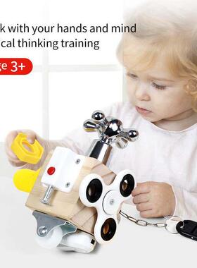 Kids Busy Cube Wooden Busy Block Montessori Educational Toys