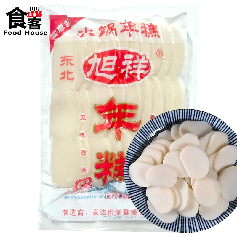 旭祥水磨年糕片300g韩式风味炒年糕部队火锅手工糯米烧烤也是小吃