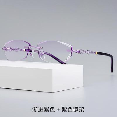 高档配渐变色框近视眼镜女100/00/300/4200/50无0/度防辐射有成度
