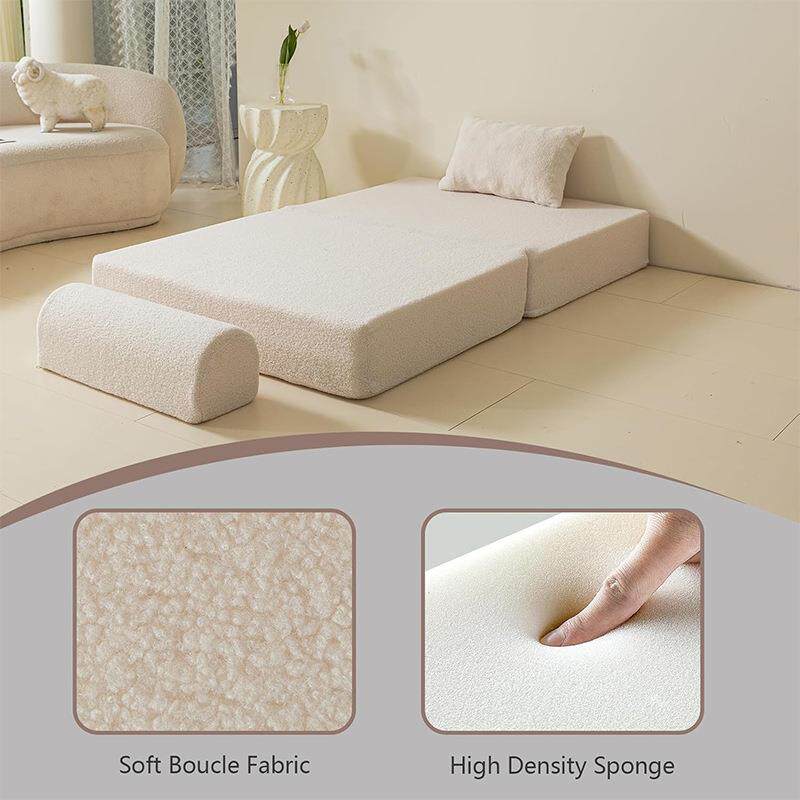 三合一可转换沙发床可折叠高密度海绵床垫跨境榻榻米垫子压缩床垫