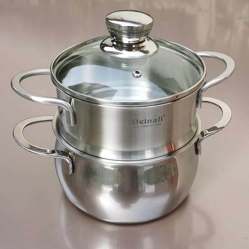 ORM18103不锈钢蒸笼蒸屉蒸/架04厚家用厨房蒸格可叠加16加-24cm新