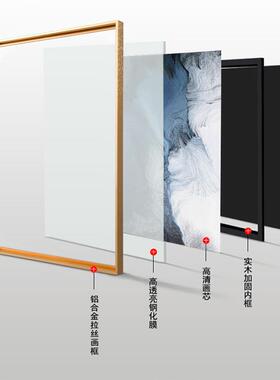 新款玄关挂画潮流客厅装饰画落地画蓝色抽象轻奢民宿沙发画