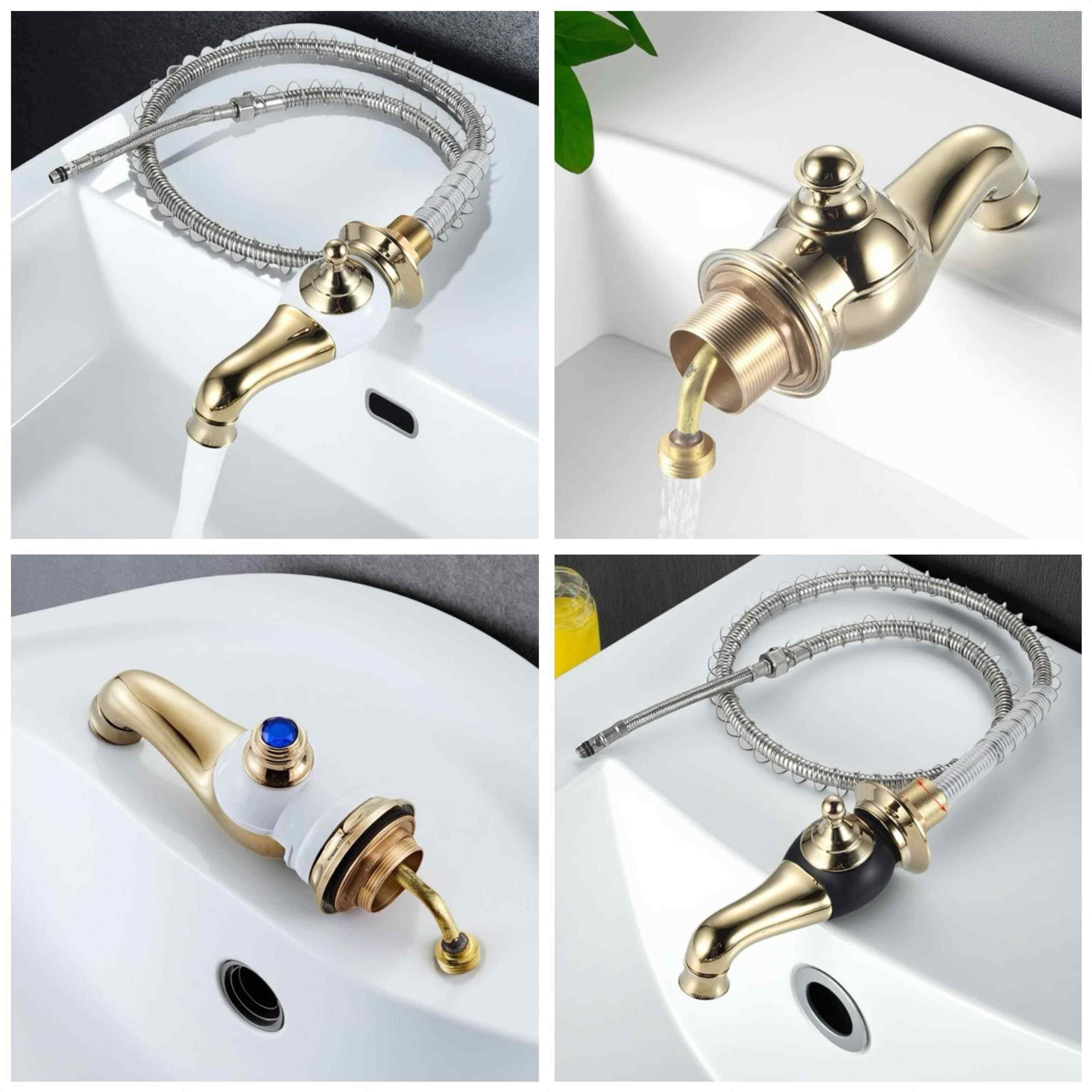 面盆水龙头配件浴室柜二三四件套单龙头出水抽拉转动欧式冷热龙头,家装主材,面盆龙头,淘宝优惠券,粉丝福利购,淘宝优惠卷