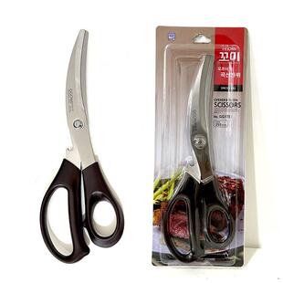 韩式 高美不锈钢剪刀弯剪刀烤肉烧烤煎肉厨房剪子香蕉剪刀