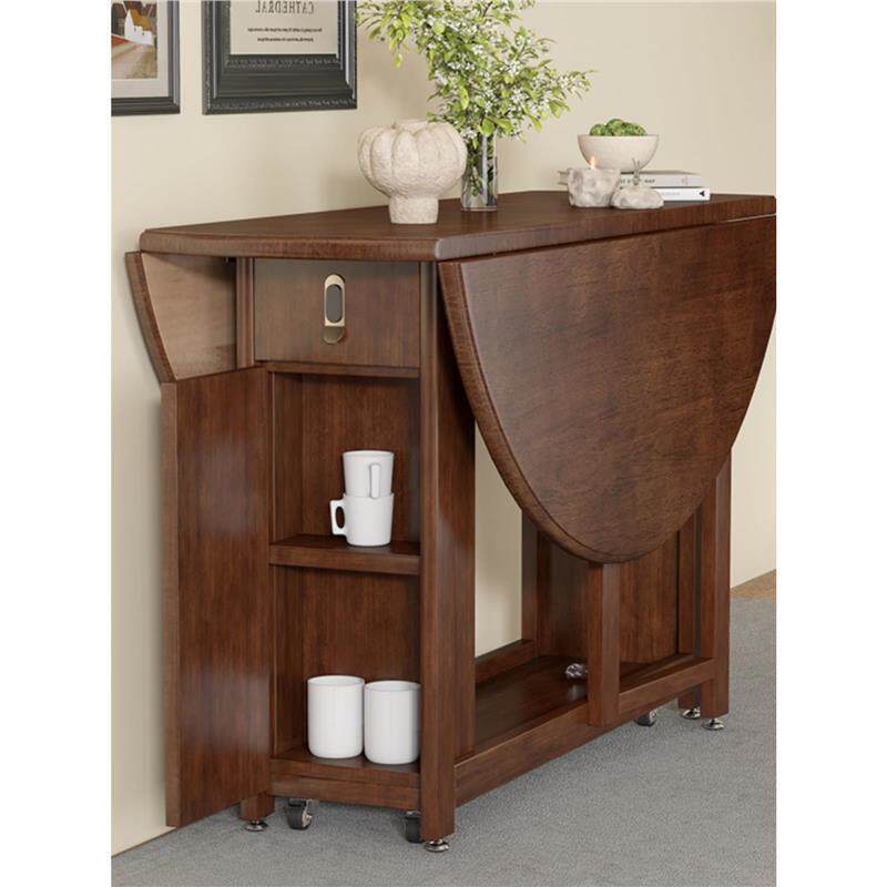 实木餐桌椅组合可折叠圆桌吃饭桌现代简约北欧家用小户型收纳餐桌