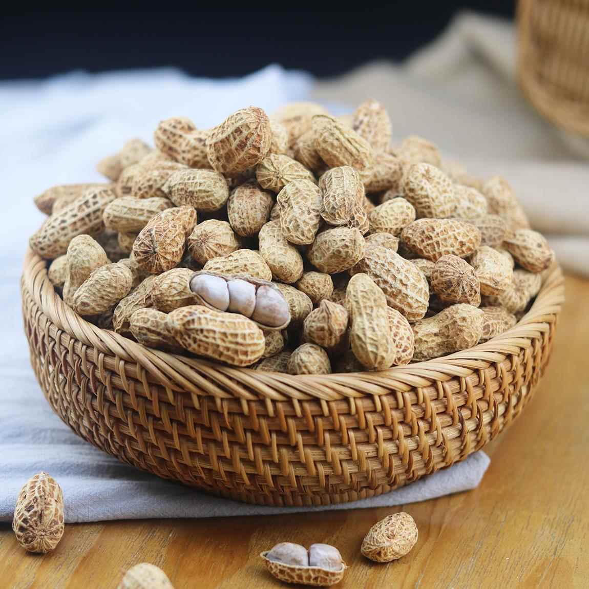 当季新福建龙岩水煮花生白日晒干原味盐咸农家带壳熟零食商用散装