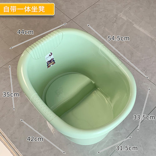 宝宝秋冬洗澡桶一体凳0-9岁儿童泡澡桶可坐沐浴桶婴儿座椅桶加厚