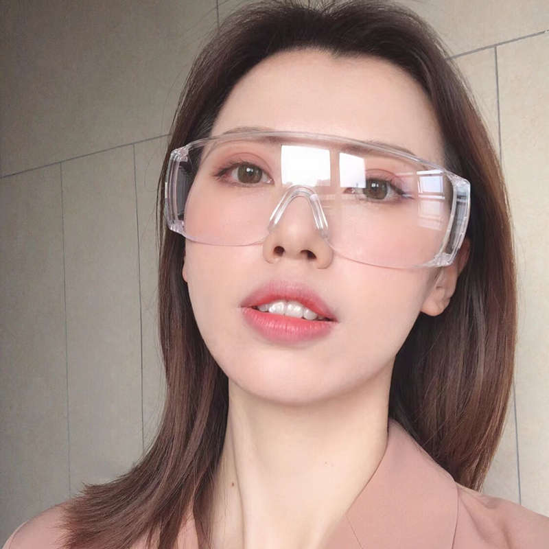 透明骑行高清防雾护目镜女挡风防飞沫尘隔离防护眼罩可戴近视眼镜