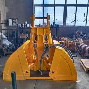 1挖机贝形抓斗钩机贝壳斗液压回转贝壳抓斗双开液压抓斗