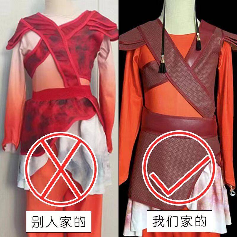 再现花木兰儿童演出服第十二届小荷风采舞蹈服装古装汉服士兵铠甲图片
