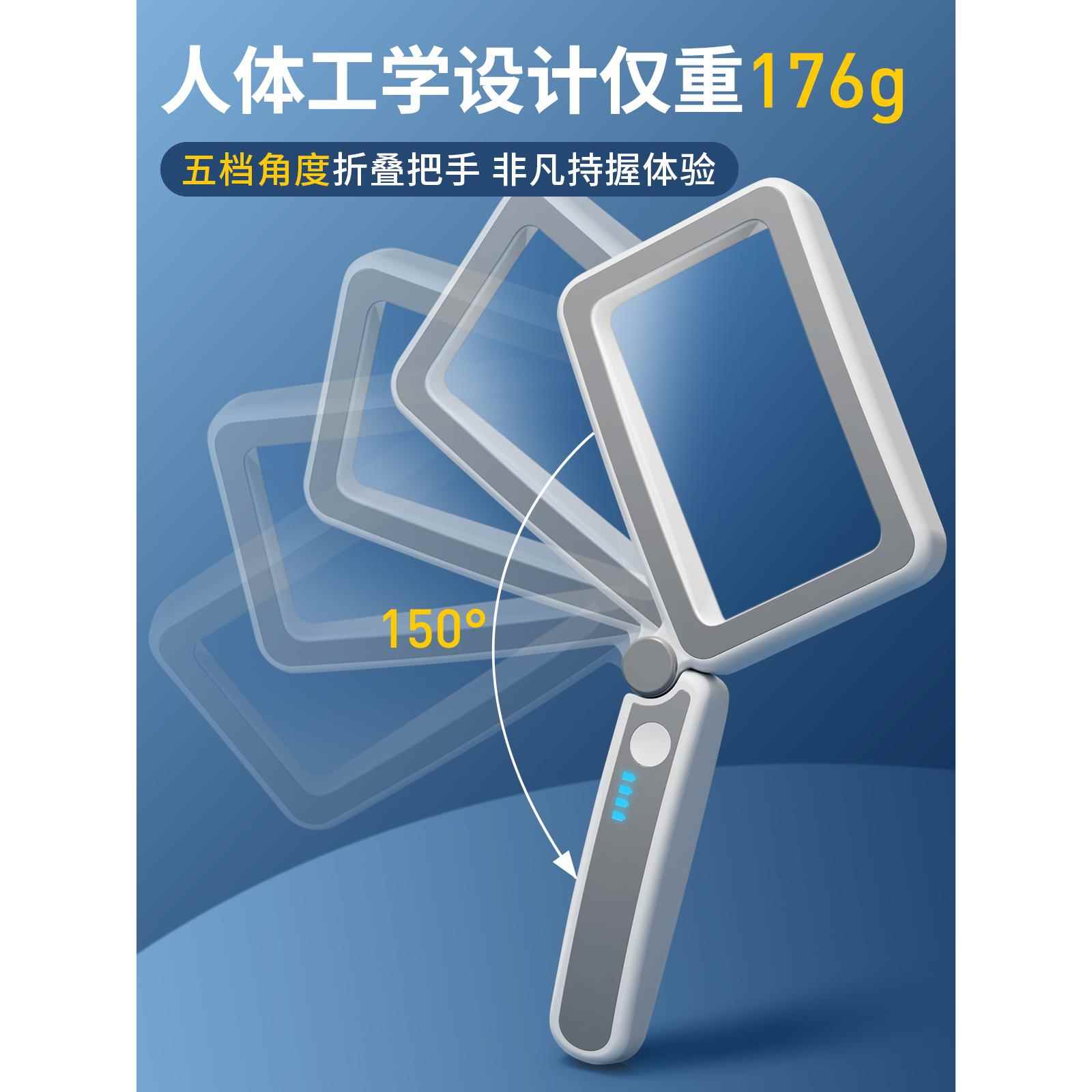 放大镜老人阅读高清100倍高清正品老人用看书专用手持折叠高倍带
