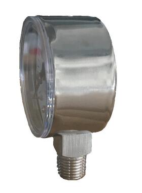 减压器高低压表 小直径全不锈钢316L材质 NPT1/4 0.6 4 25MPa