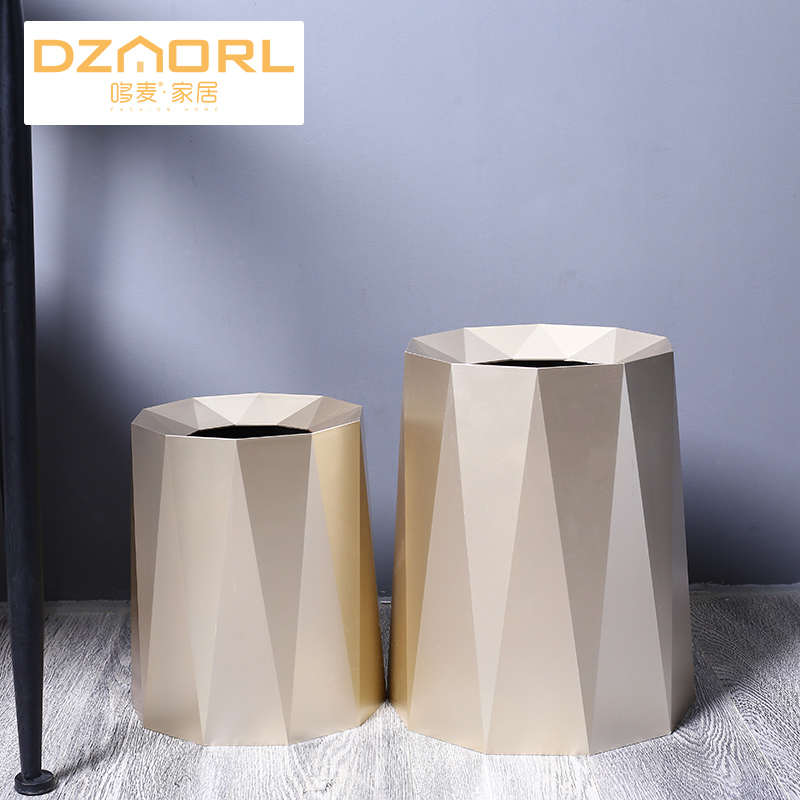 创意简约北欧垃圾桶客厅卫生间简约卧室办公室无盖垃圾桶塑料长筒