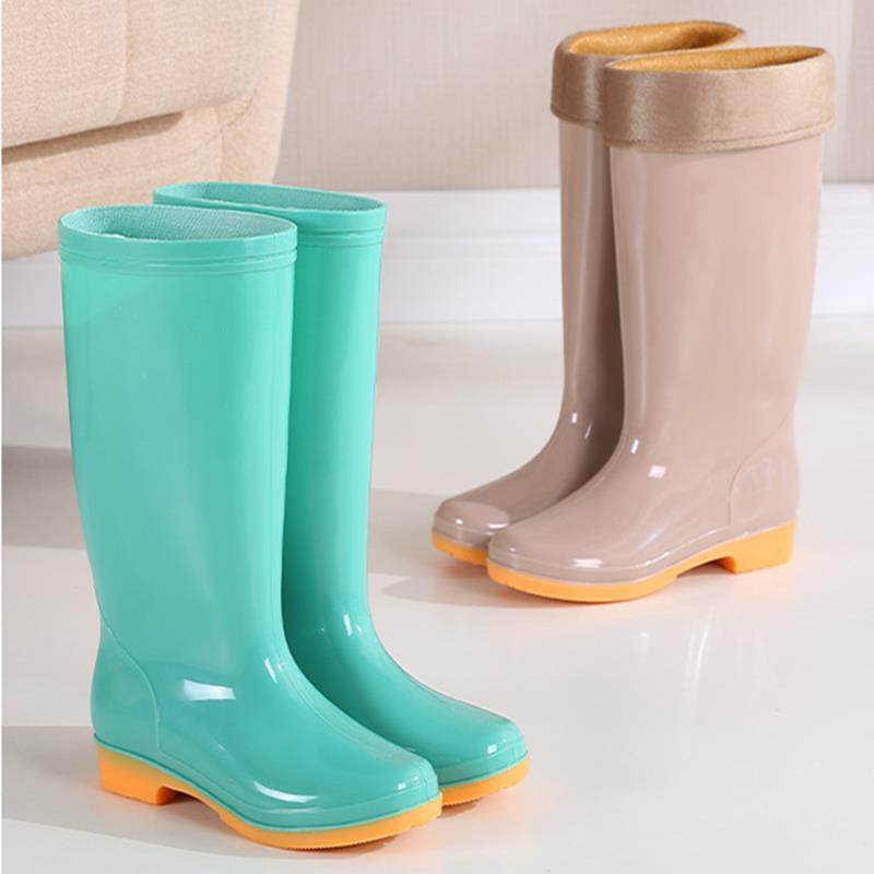 雨靴牛筋底雨鞋女士高筒防滑中筒加厚绒胶鞋洗车工地劳保水鞋舒适,居家日用,雨鞋/雨靴,淘宝优惠券,粉丝福利购,淘宝优惠卷