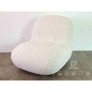 轻奢白色布料少女沙发卧室客厅阳台躺椅创意休闲椅房间软懒人沙发