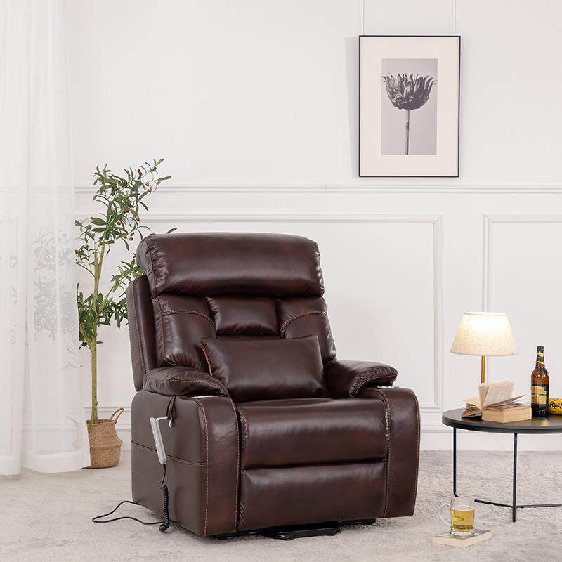 单人沙发三电机升降多功能头等舱客厅电动皮质按摩椅可躺懒人沙发