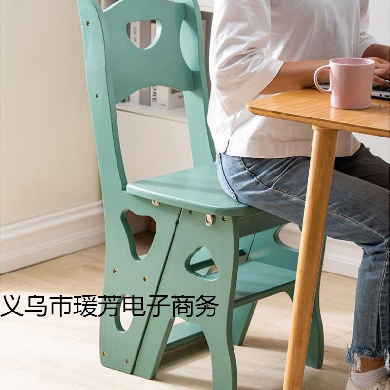 实木8zJTxS5W梯子多功能折叠梯内凳子两用室椅子登高楼梯四步人字