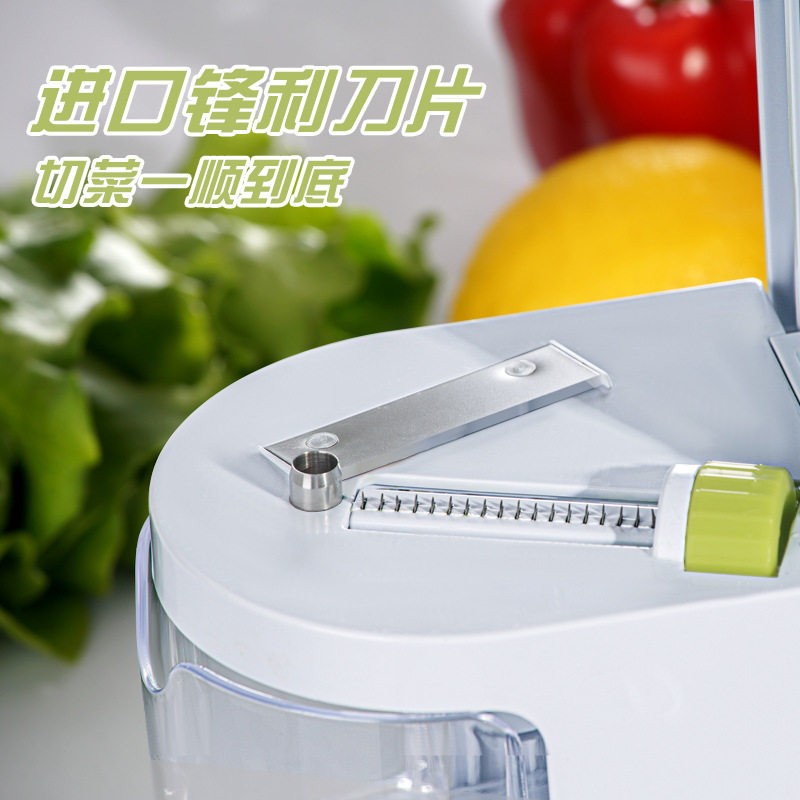 新款直销家用多功能手动切菜器切丝器厨房不伤手卷丝器手摇多功能