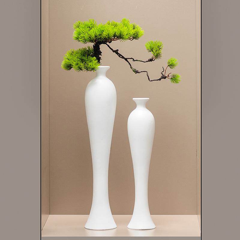 创意进门花瓶摆件客厅插花高入户玄关壁龛电视柜酒柜装饰品迎客松