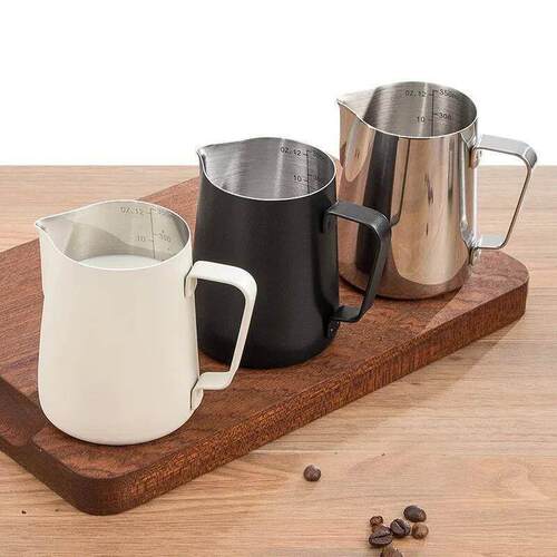 Coffee Milk Frothing Pitcher Jug 304 Stainless Steel With Sc