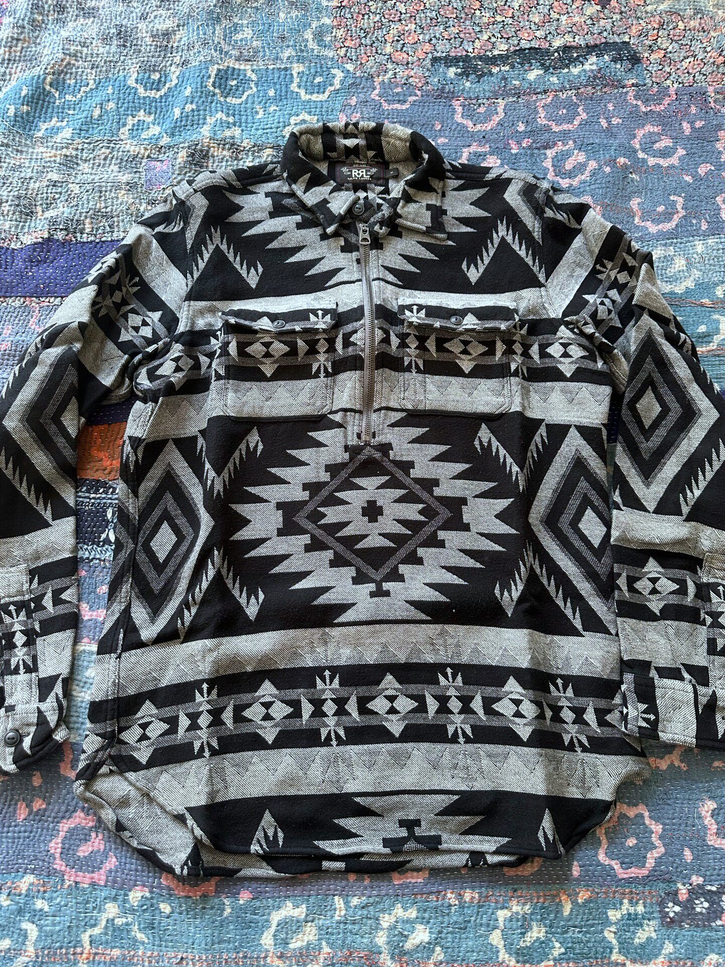 RRL Southwest Half-Zip Long-Sleeve Shirt