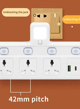 EU US UK Plug Universal Outlet Power Strip Multitap AC Separ