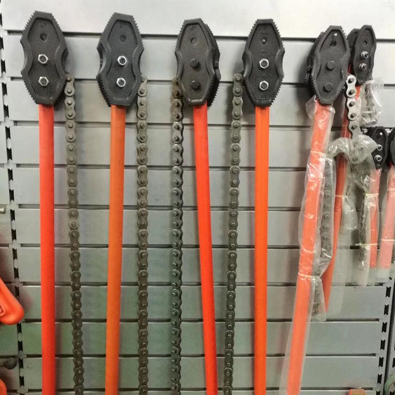 加重链条钳重型链钳可调式多功能手动管钳巨大号双排特厚扳手
