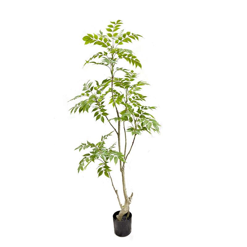 仿真绿植漆木树轻奢大型室内假植物盆栽造景家居客厅香椿树摆件