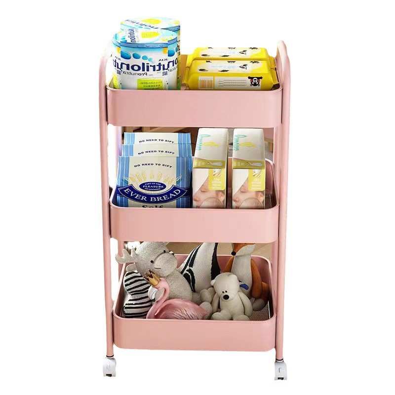 圆管挂框储物架客厅零食收纳架厨房缝隙浴室置物架卫生间小推车